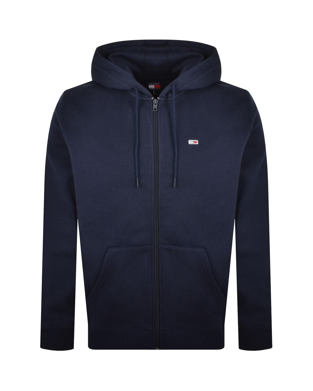 Tommy Hilfiger Blue Flag Logo Full Zip Hoodie for men