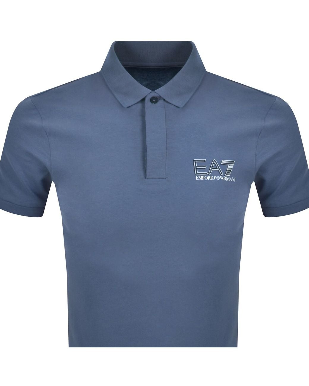 EA7 Blue Emporio Armani Polo T Shirt for men