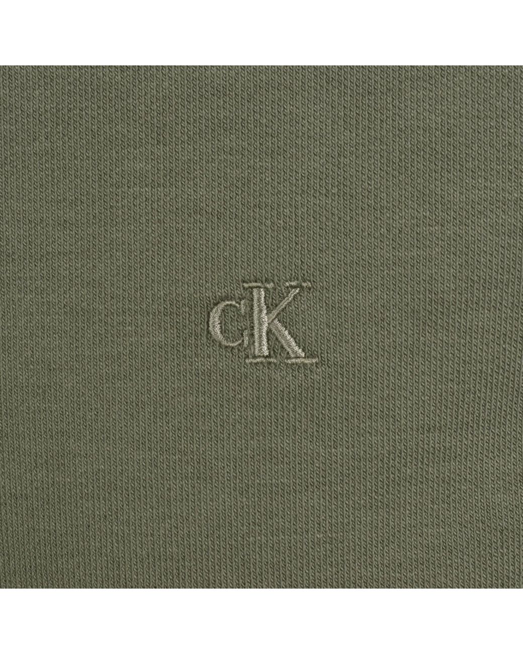 Calvin Klein Green Refined Pique Polo T Shirt for men
