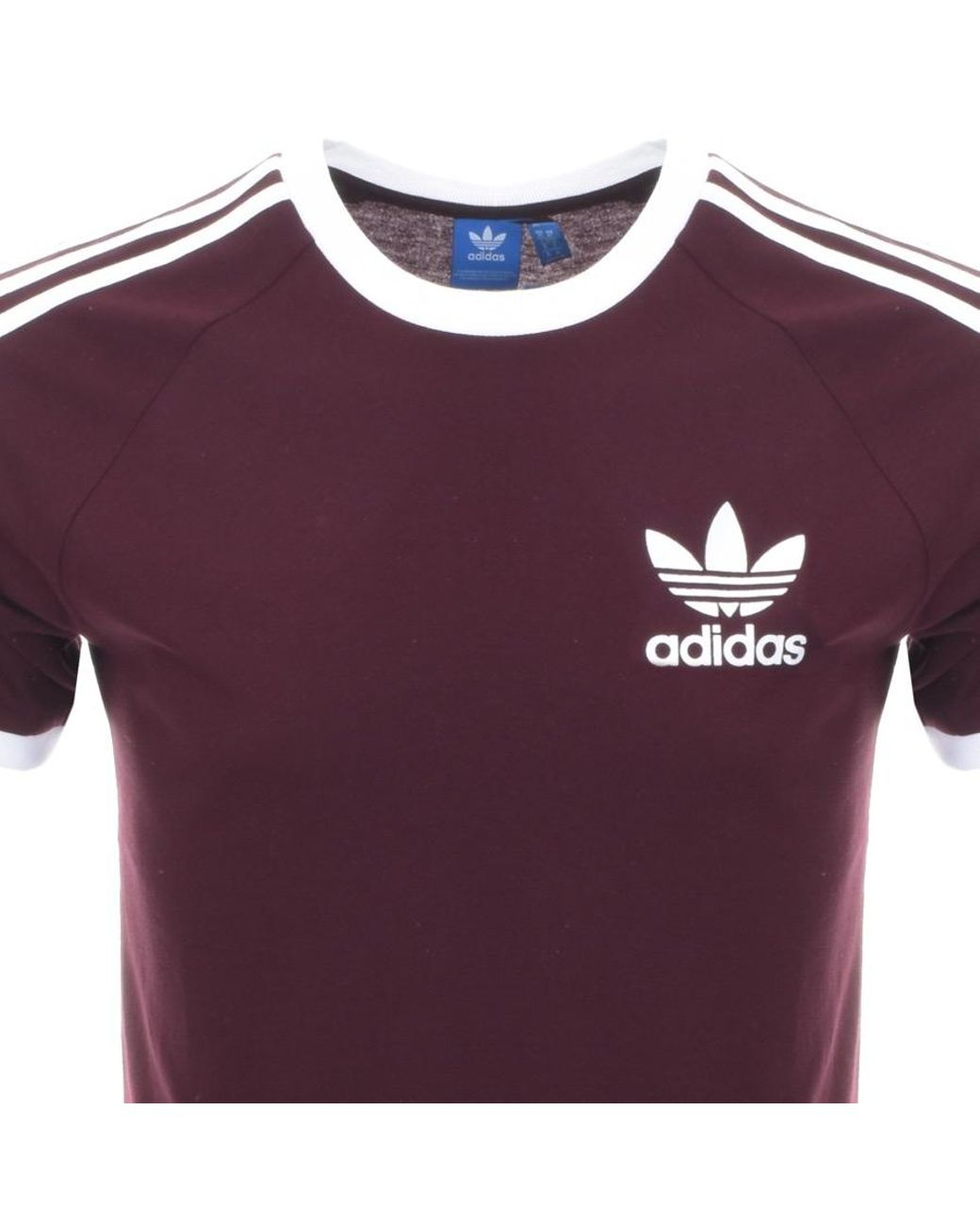 adidas Originals California T Shirt Burgundy in Purple for Men | Lyst UK