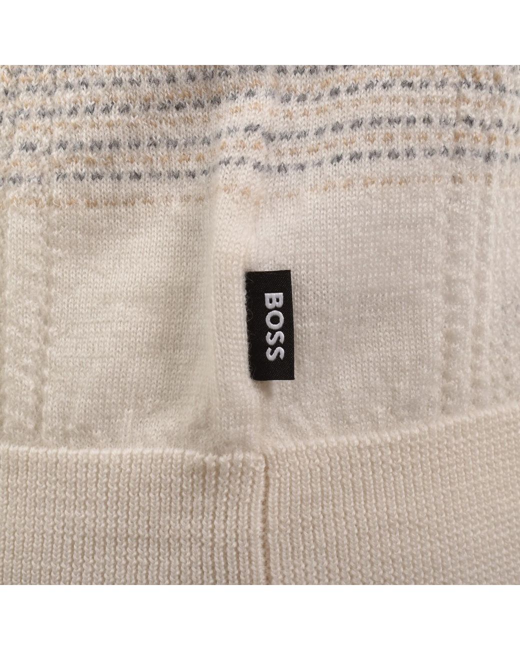 BOSS BUSINESS Gray Boss Lamoroso Merino Wool Knit Polo for men