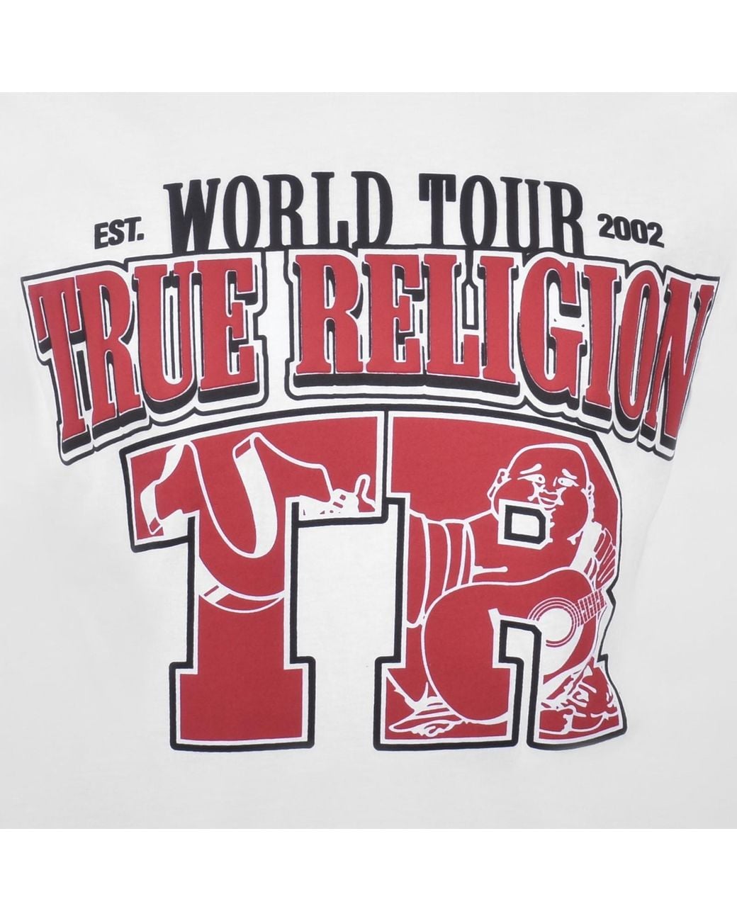 True Religion White Arch Logo T Shirt Optic for men