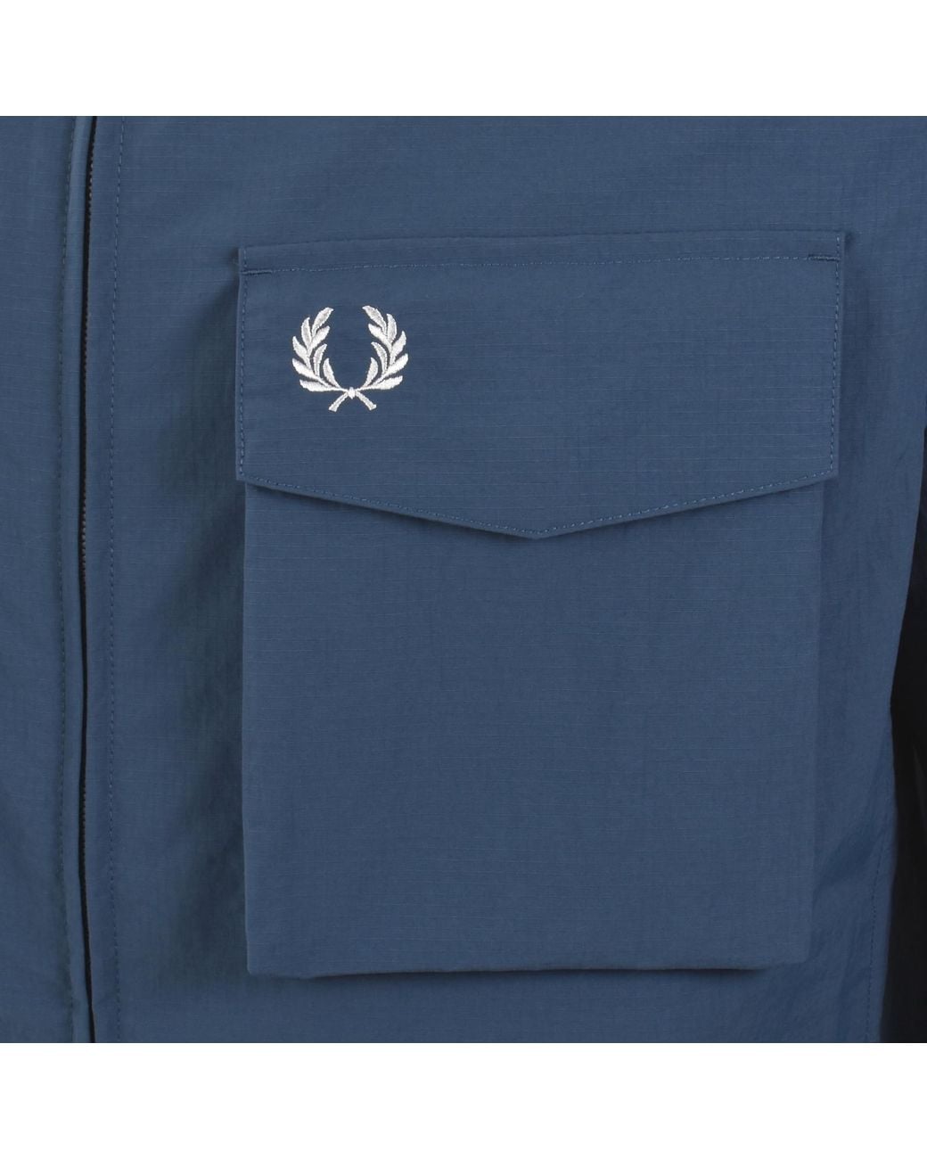 Fred Perry Blue Ripstop Pocket Overshirt Mod for men