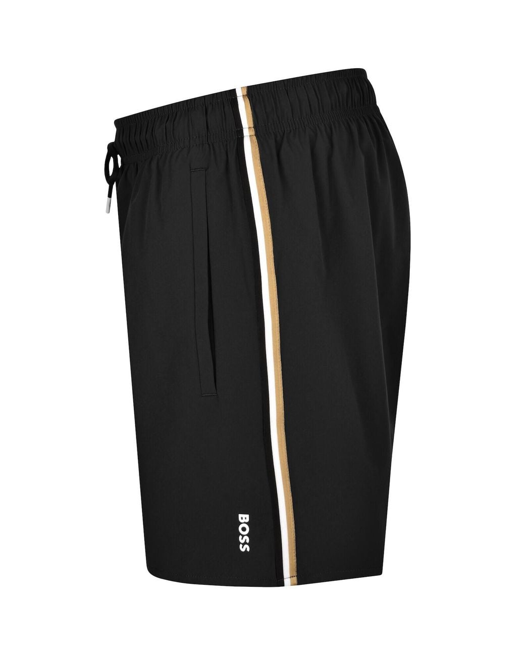 BOSS BUSINESS Black Boss Iconic Swim Shorts for men