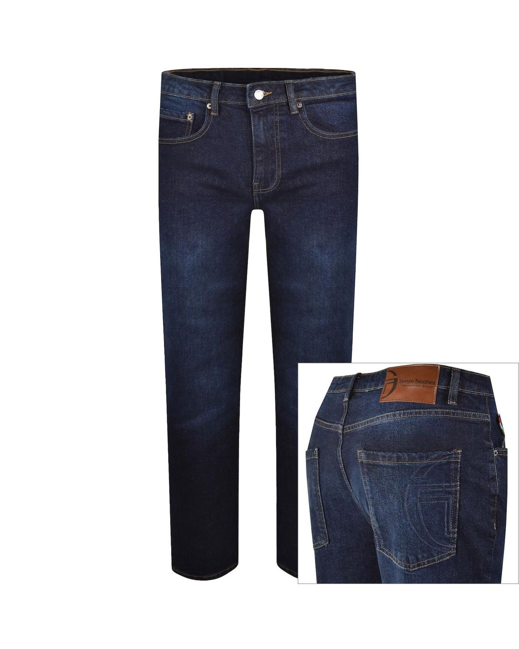 Sergio Tacchini Blue Forza Straight Fit Jeans for men