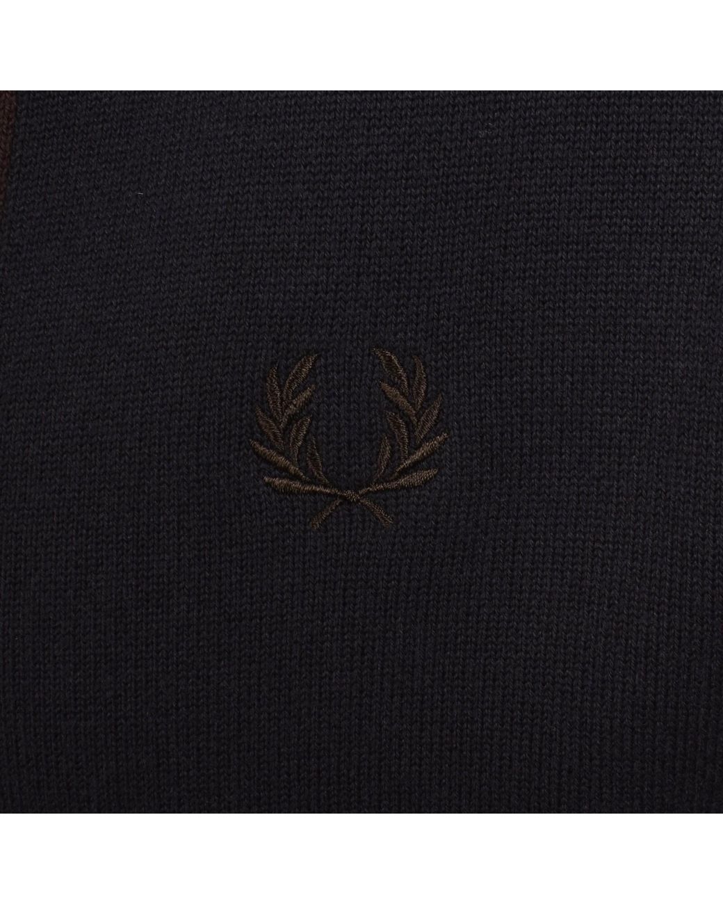 Fred Perry Black Knitted Blazer for men