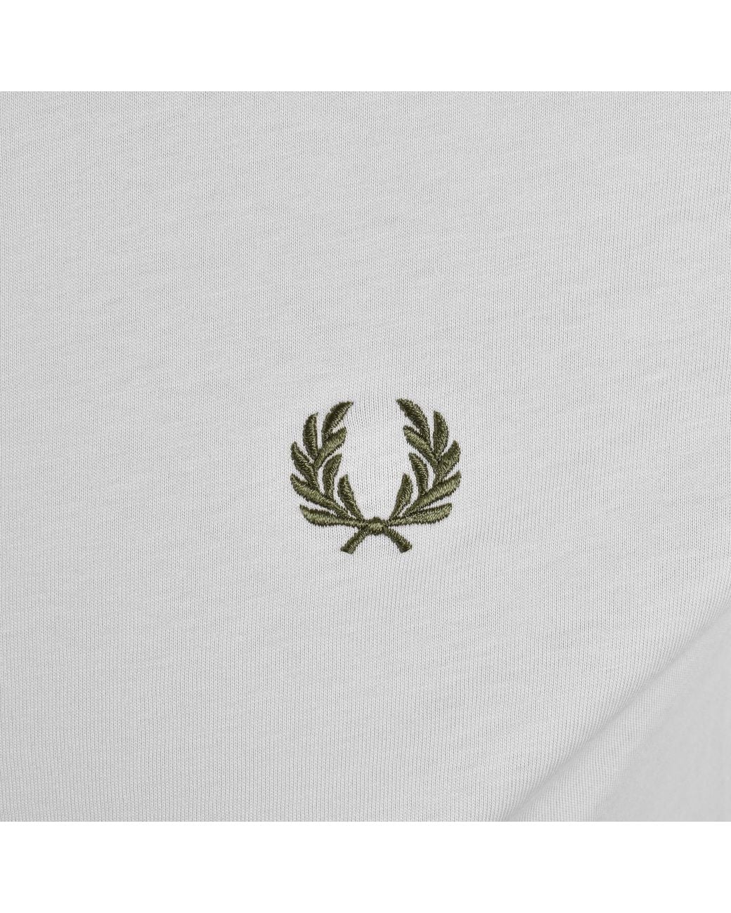 Fred Perry Gray Ringer T Shirt Slate for men