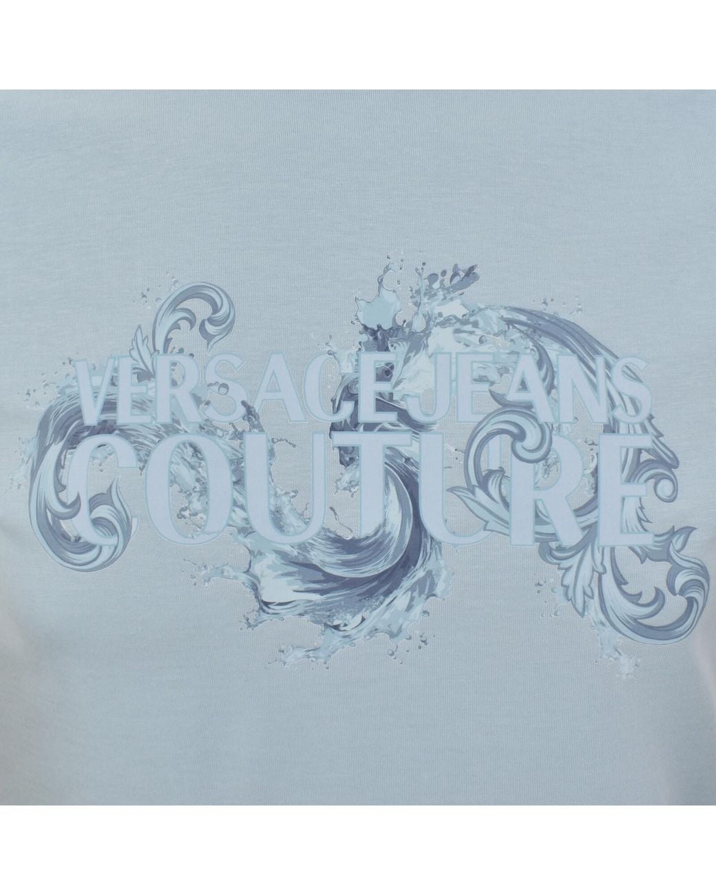 Versace Jeans Blue Couture Wave Logo T Shirt for men