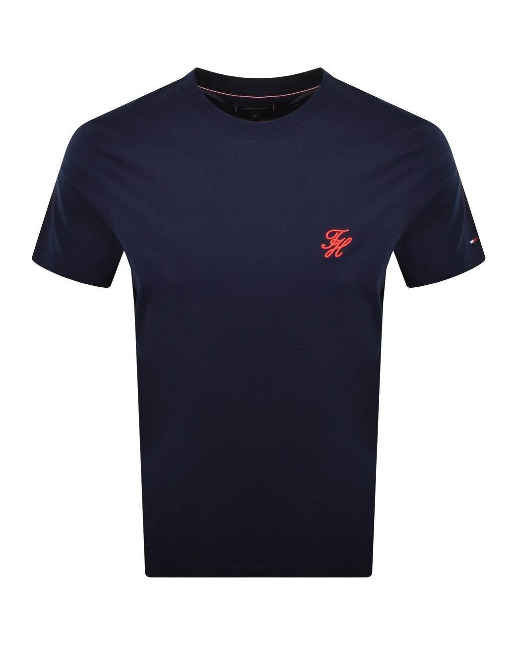 Tommy Hilfiger Blue Script Monogram T Shirt for men