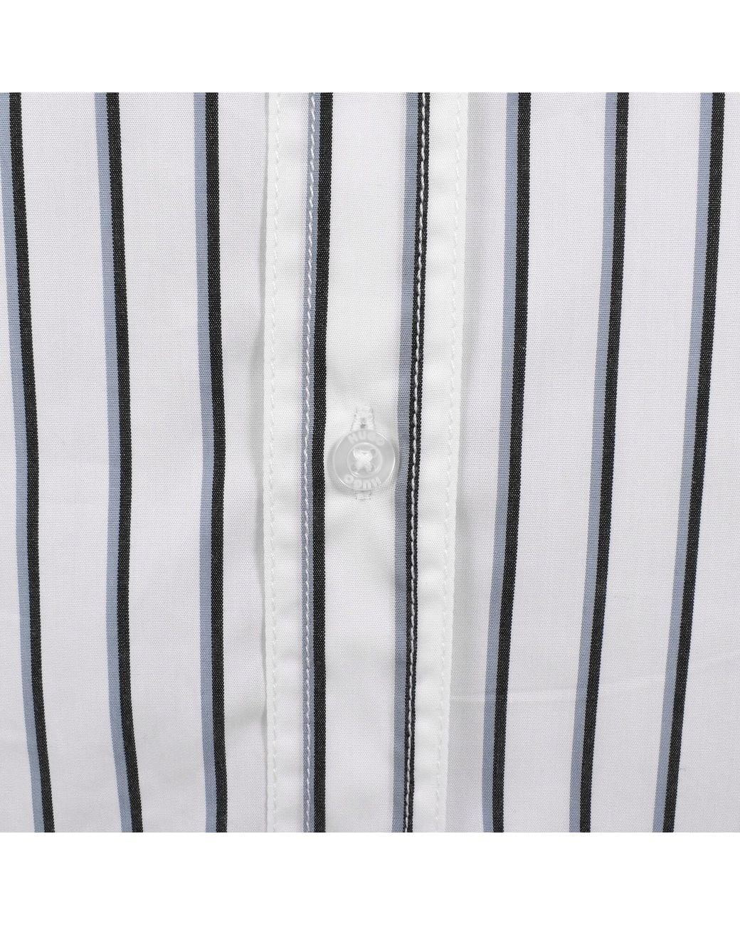 HUGO White Long Sleeved Erillo Shirt for men