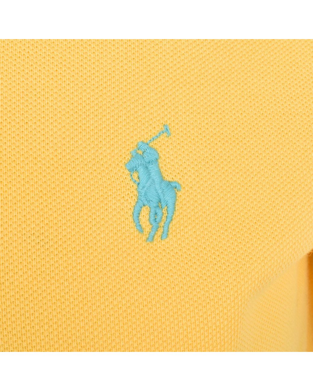 Ralph Lauren Yellow Custom Slim Fit Polo T Shirt for men