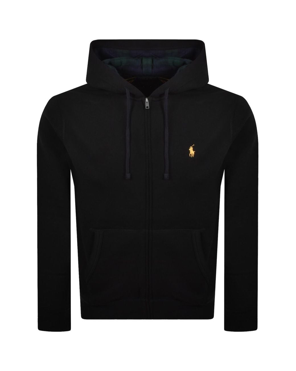Ralph Lauren Black Full Zip Hoodie for men
