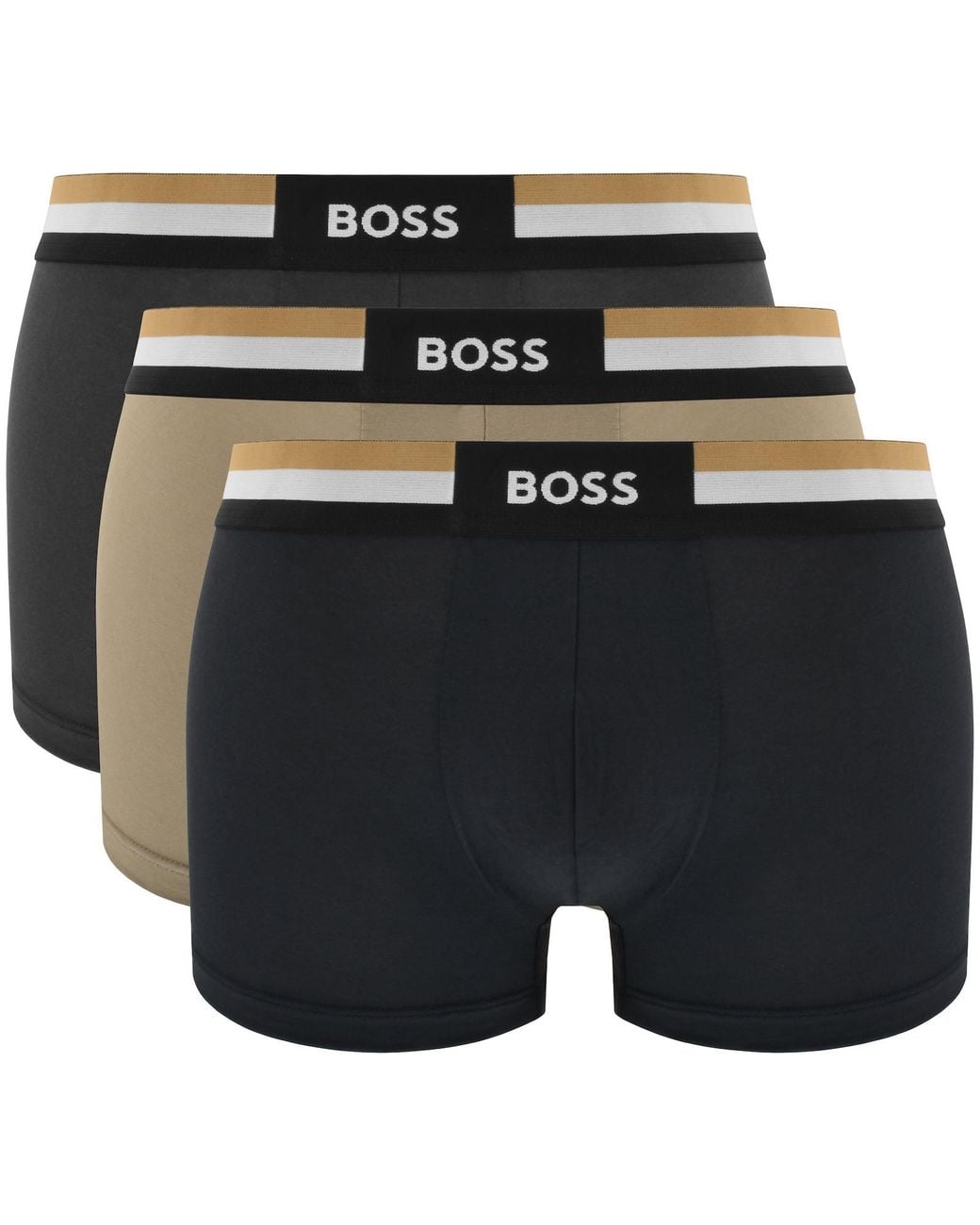 BOSS BUSINESS Black Boss Underwear 3 Pack Motion Trunks for men