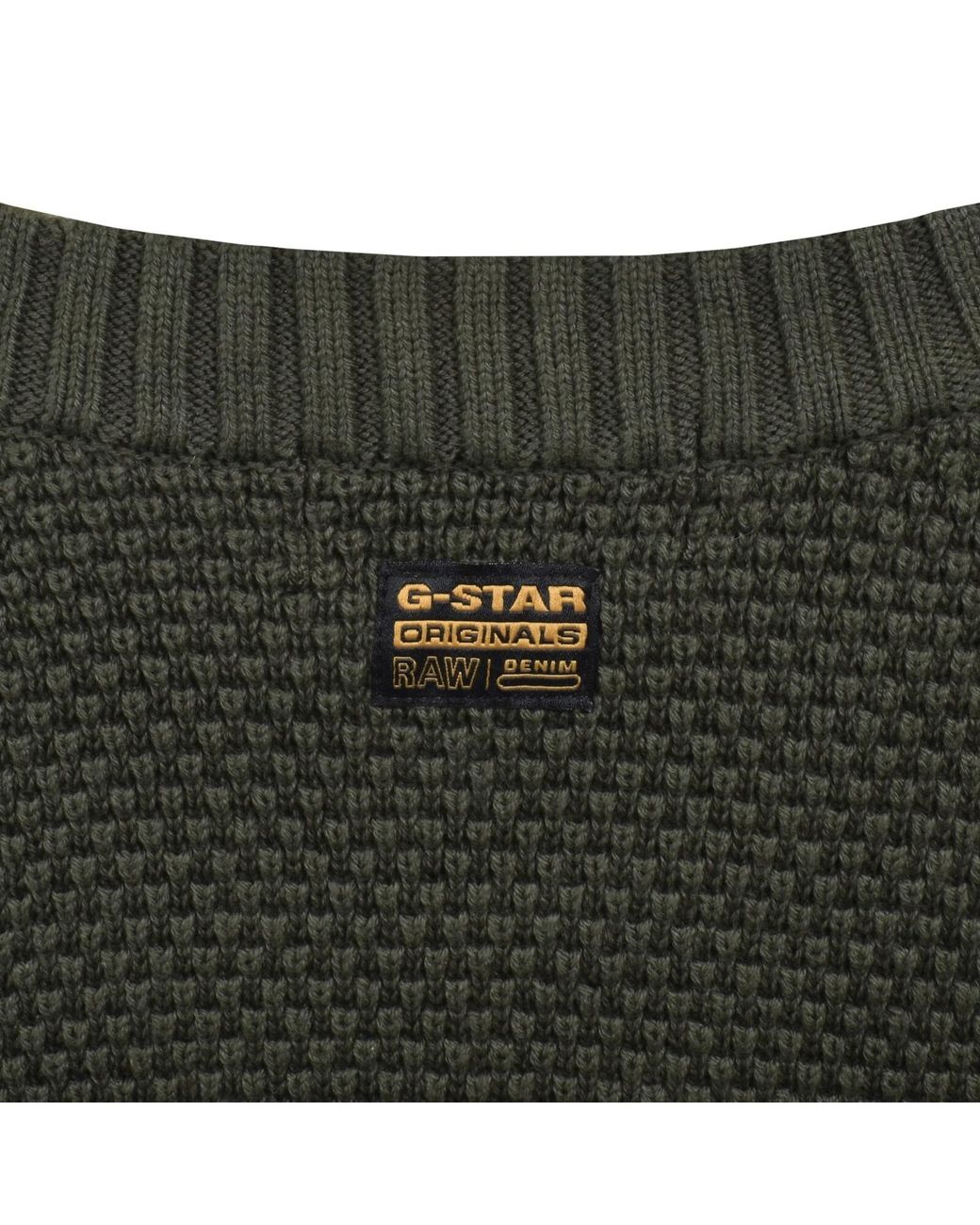 G-Star Green G-Star Structure Mix Knit Jumper for men