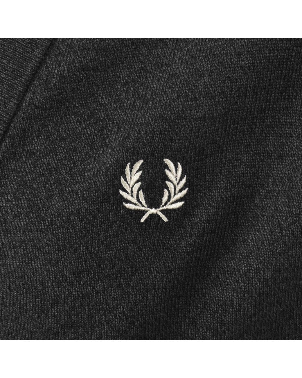 Fred Perry Black Classic Knit Cardigan for men