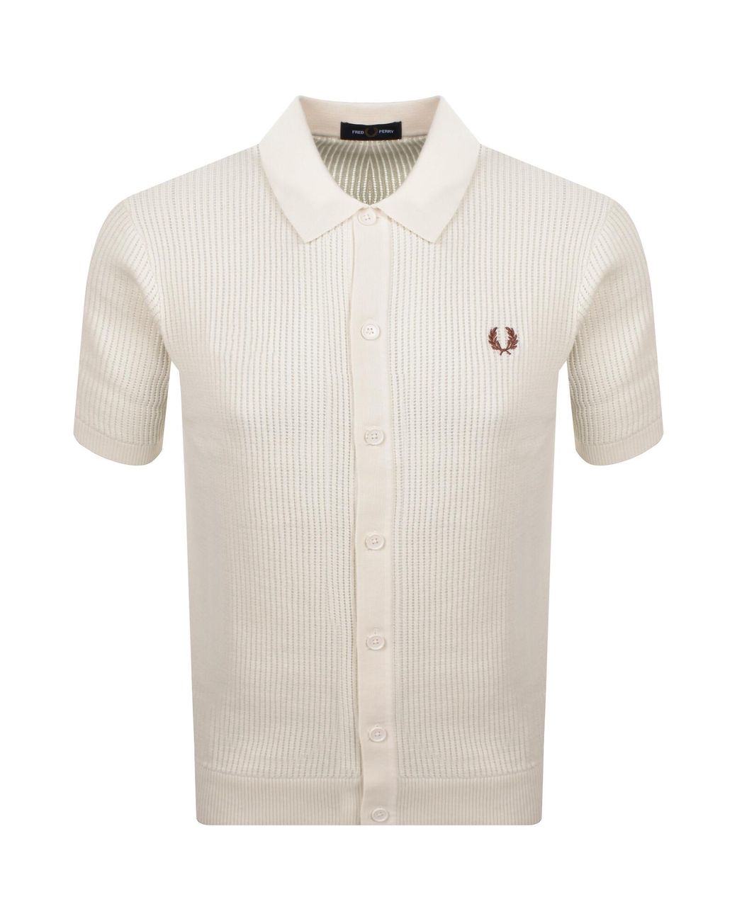 トップス FRED PERRY Textured Open-Knit Polo Shirt AA6636s.jpg