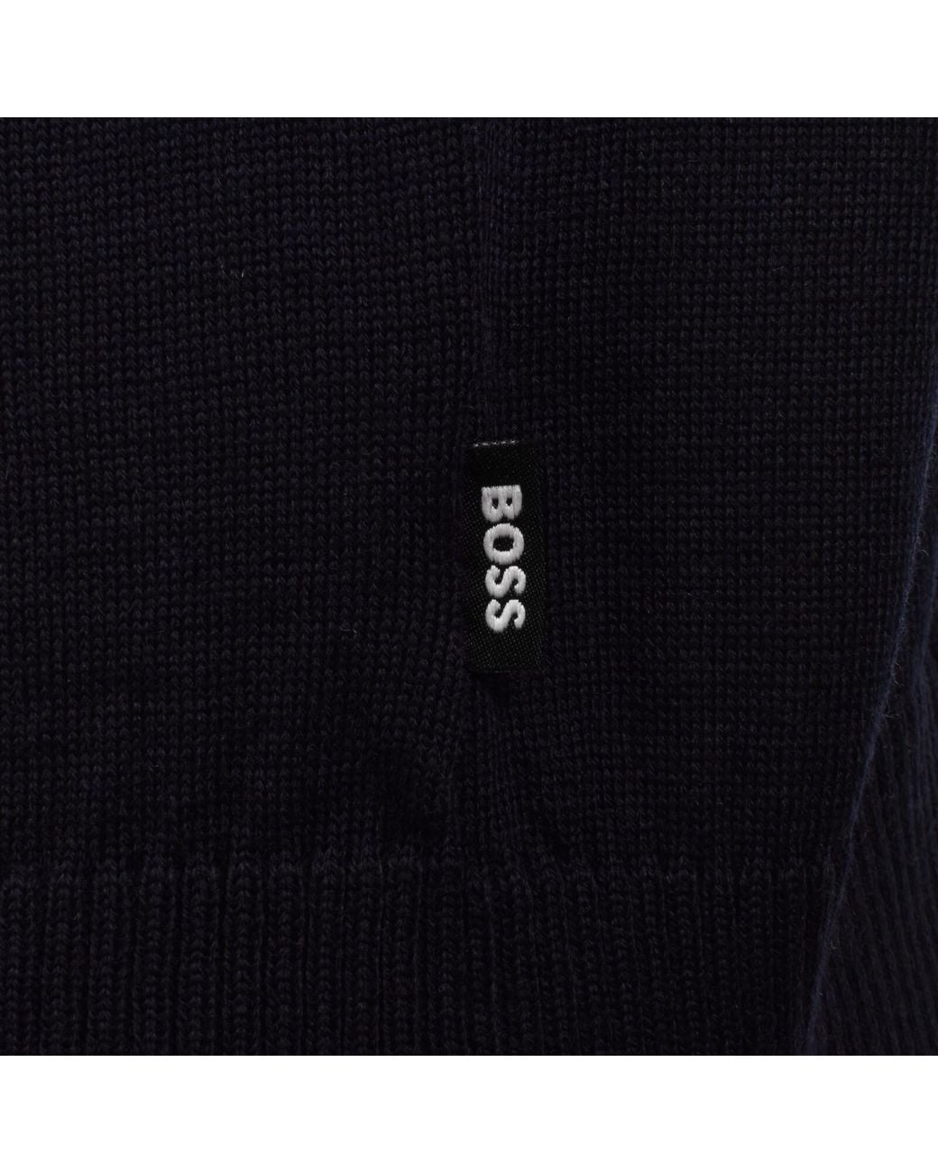 BOSS BUSINESS Blue Boss Lantoni Knit Polo for men