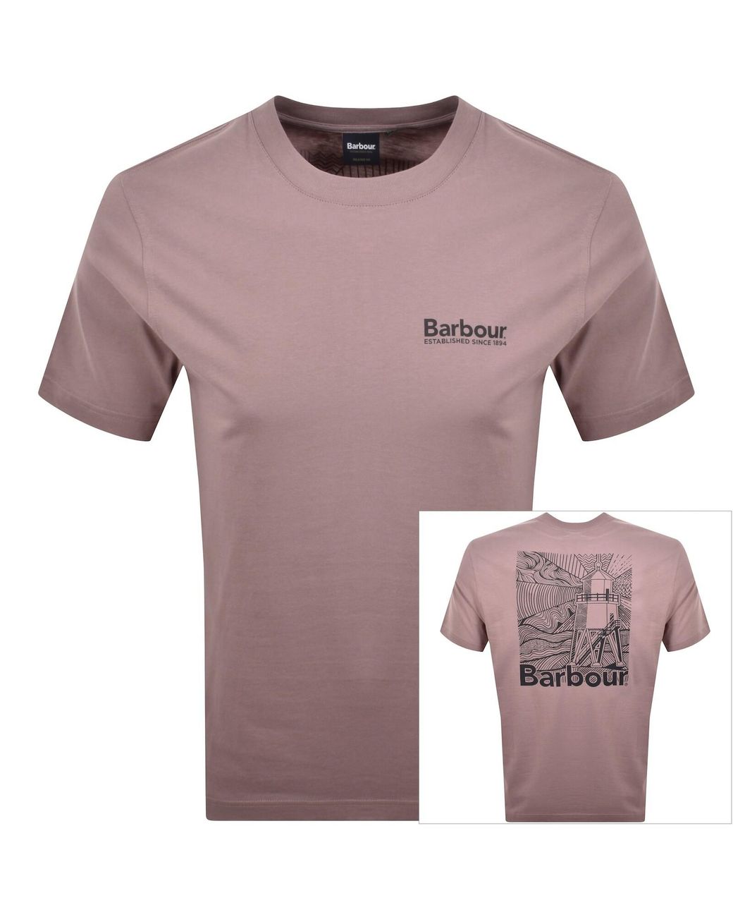 Barbour Purple Moonwell T Shirt Ironstone for men