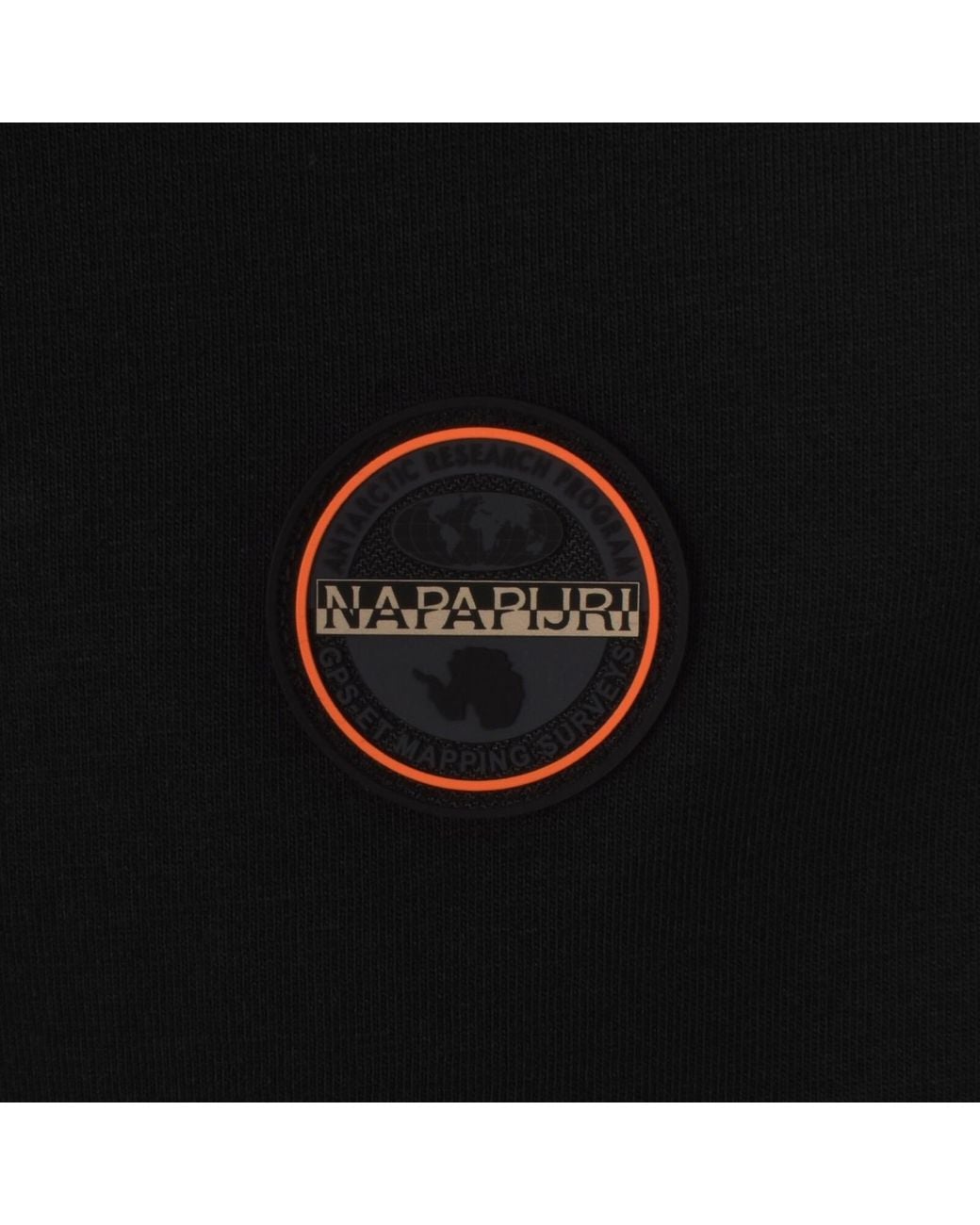 Napapijri Black E Badge Polo T Shirt for men