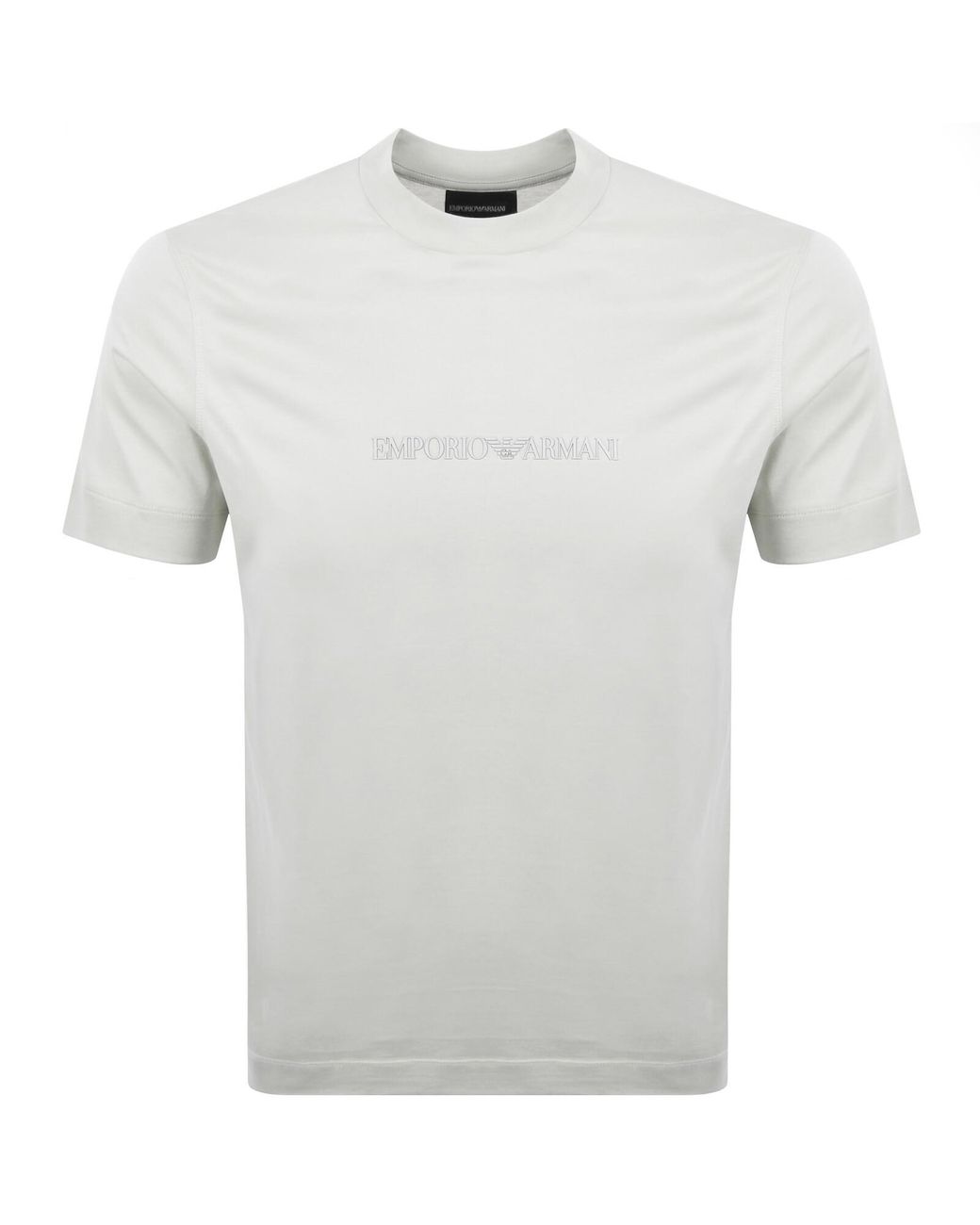 Armani Gray Emporio Logo T Shirt for men
