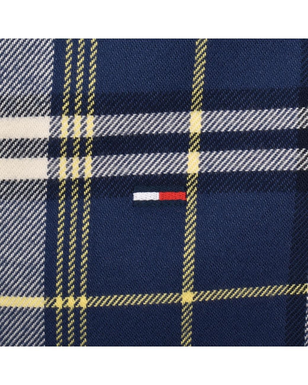 Tommy Hilfiger Blue Flannel Check Shirt for men