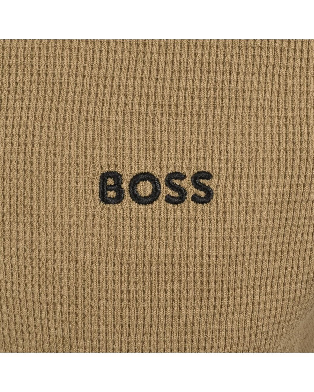 BOSS BUSINESS Natural Boss Waffle T Shirt for men