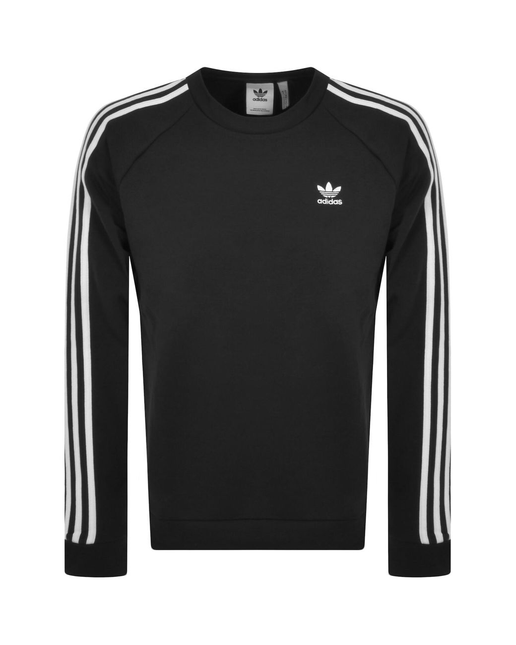 adidas Originals Adidas 3 Stripes Sweatshirt in Black for Men Lyst UK