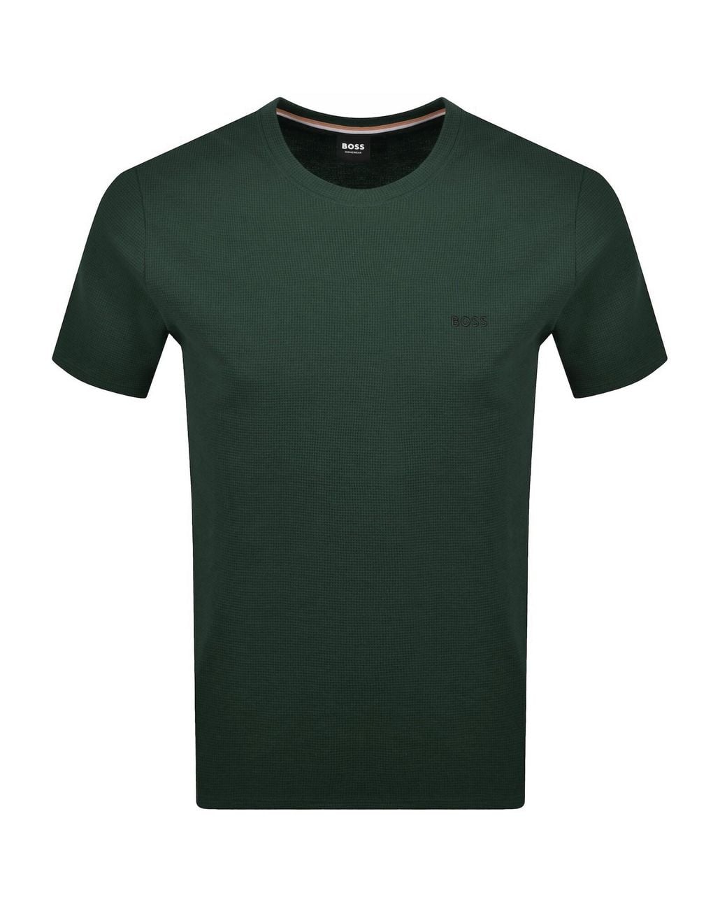BOSS BUSINESS Green Boss Waffle T Shirt Dark for men