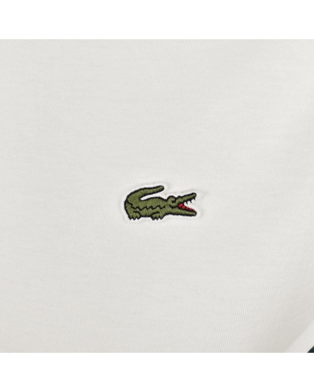 Block Colour Photo Lacoste Colour Block T Shirt in White for Men | Lyst UK
