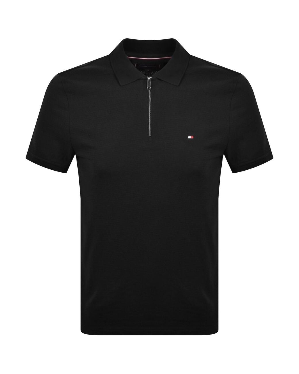 Tommy Hilfiger Black Logo Polo T Shirt for men