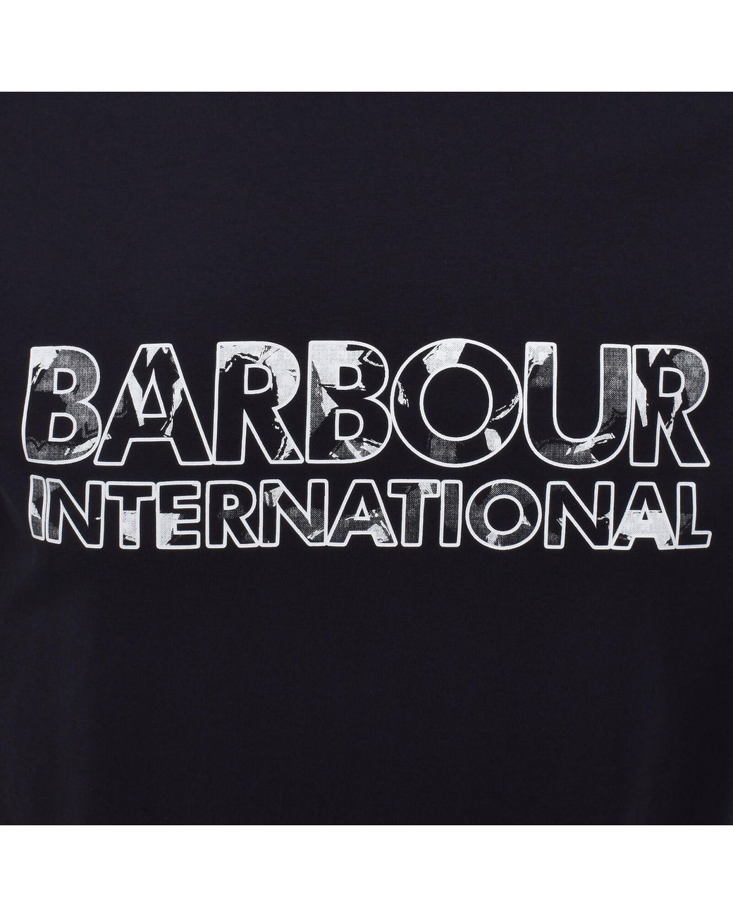 Barbour Black Unite Printed T Shirt for men