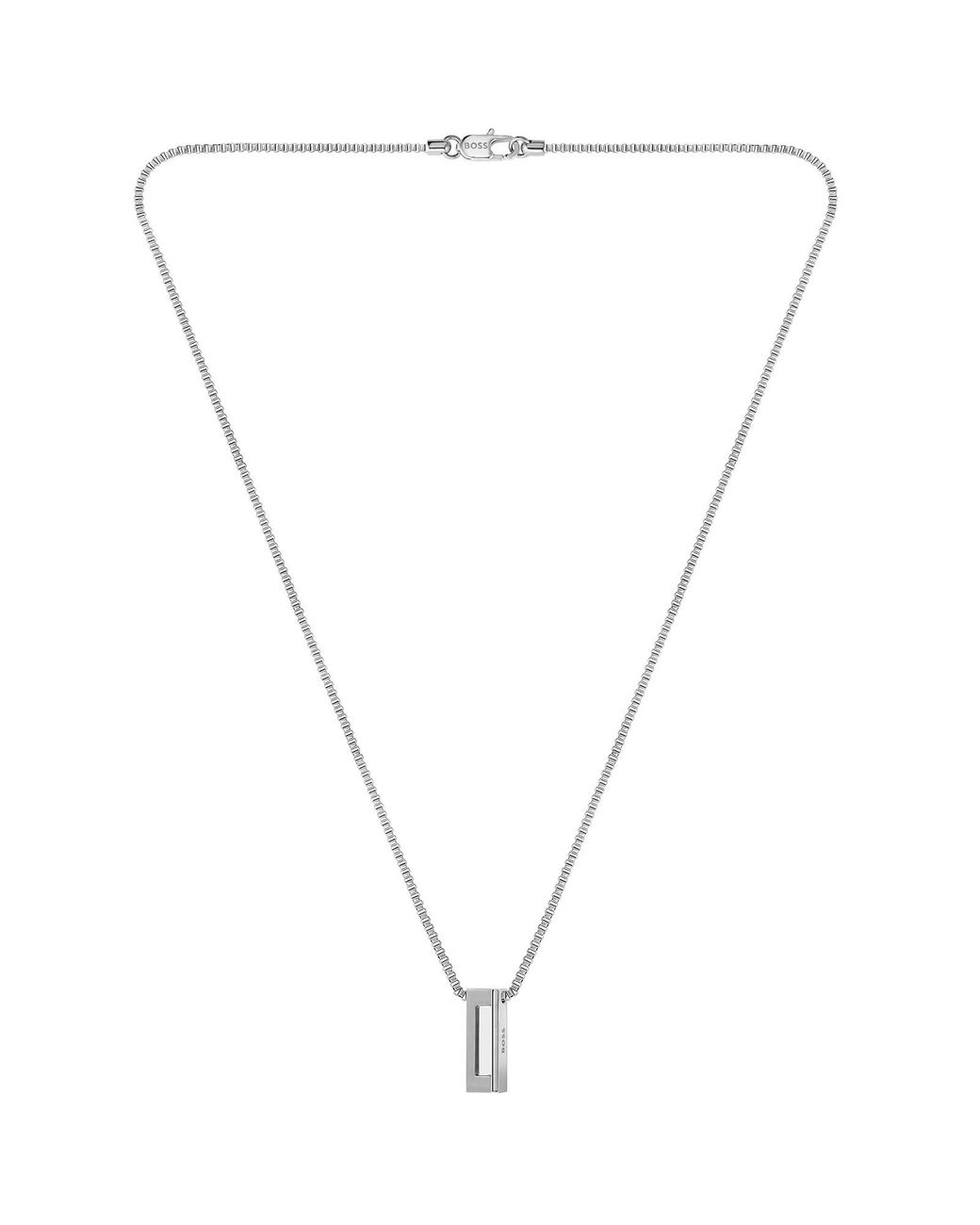BOSS BUSINESS Metallic Boss Candor Bar Necklace for men