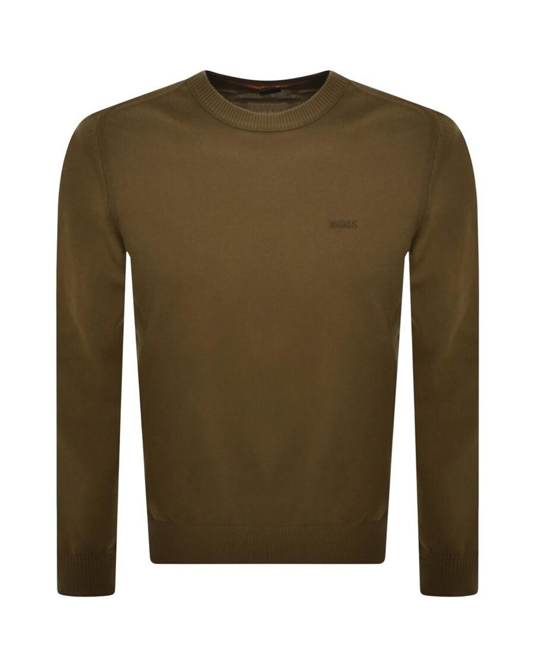 BOSS by HUGO BOSS Boss Asac Knit Jumper in Green for Men Lyst UK