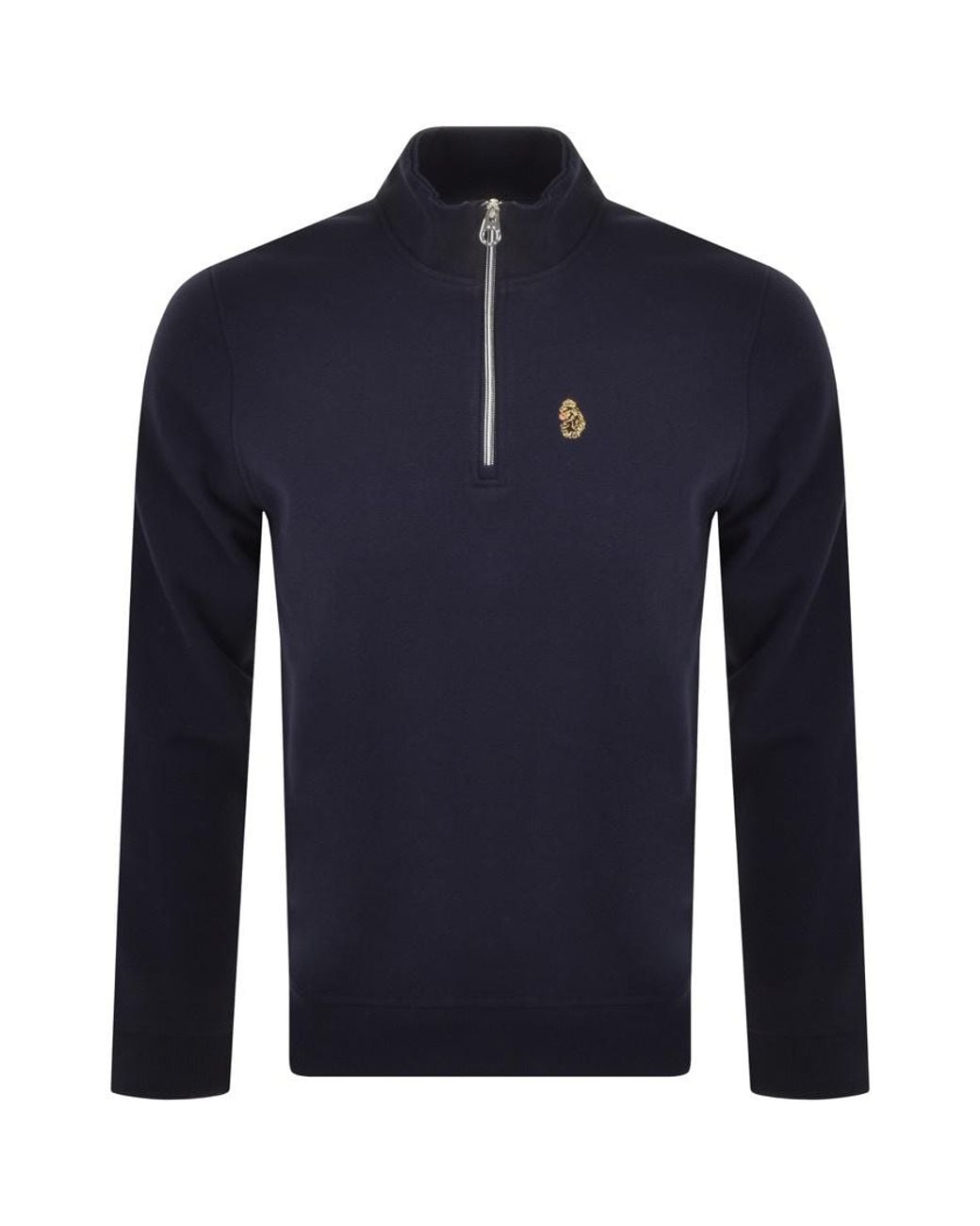 Luke 1977 Blue Quarter Zip Sydney Sweatshirt for men
