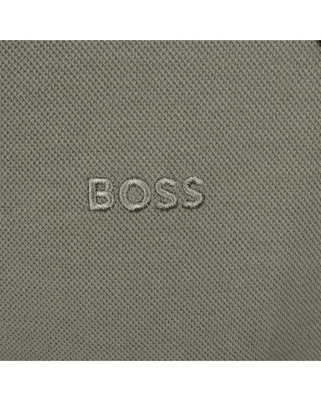 Boss Gray Boss Contrast Piping Tracksuit Set for men
