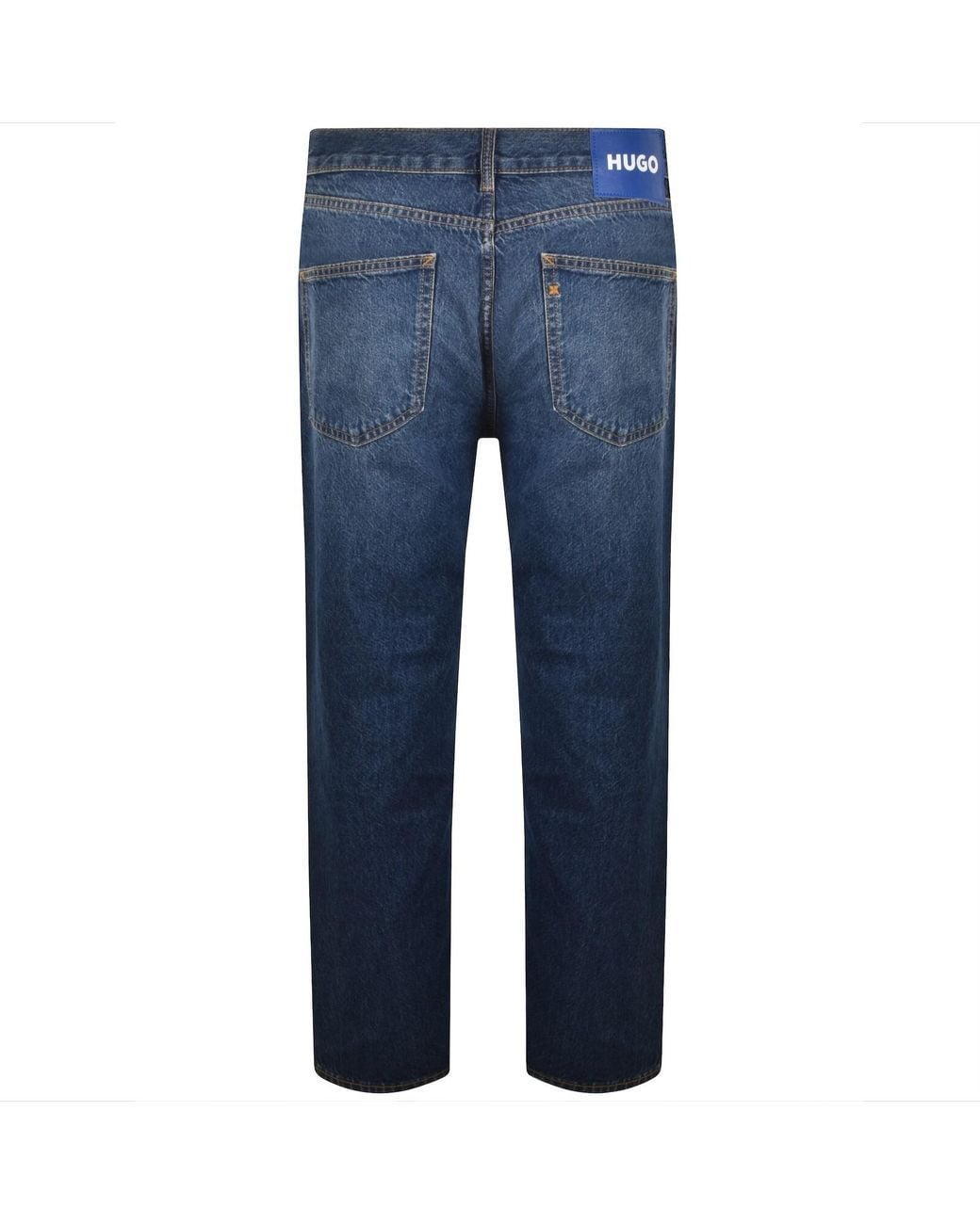 HUGO Blue Jonah Mid Wash Straight Fit Jeans for men