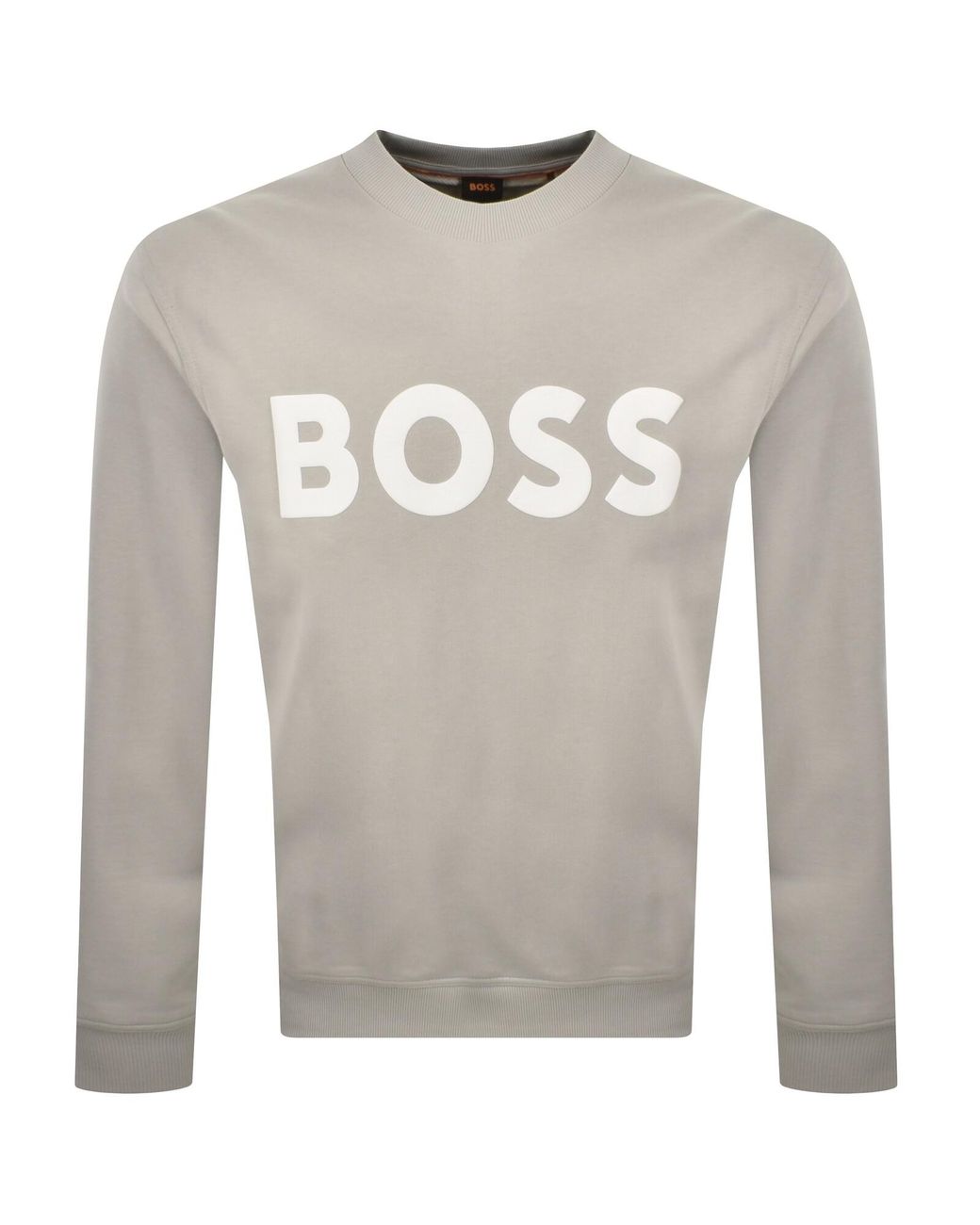 Boss Gray Boss We Basic Crew Neck Sweatshirt Open for men