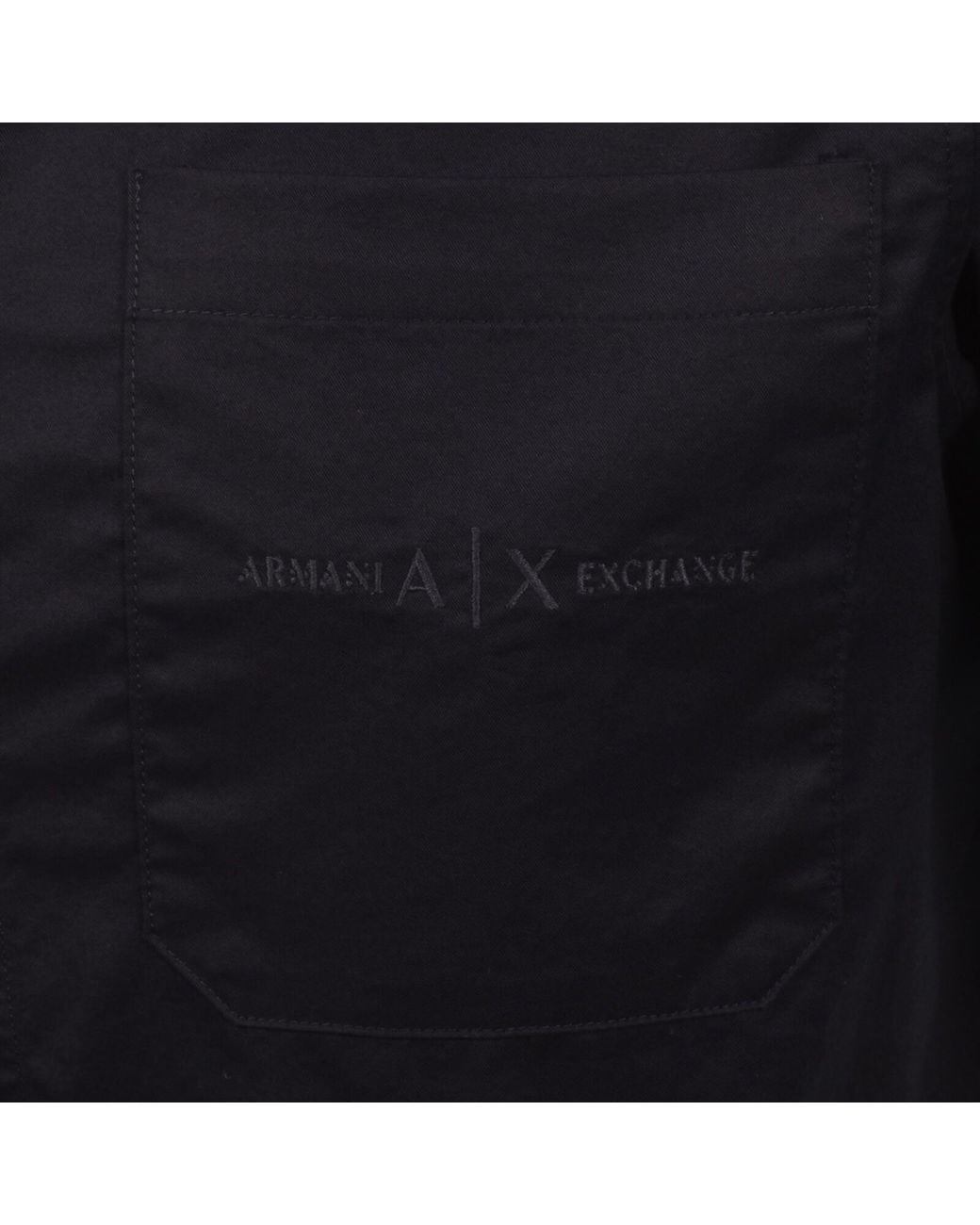 ARMANI EXCHANGE Black Ribbed Cuff Shirt Deep for men