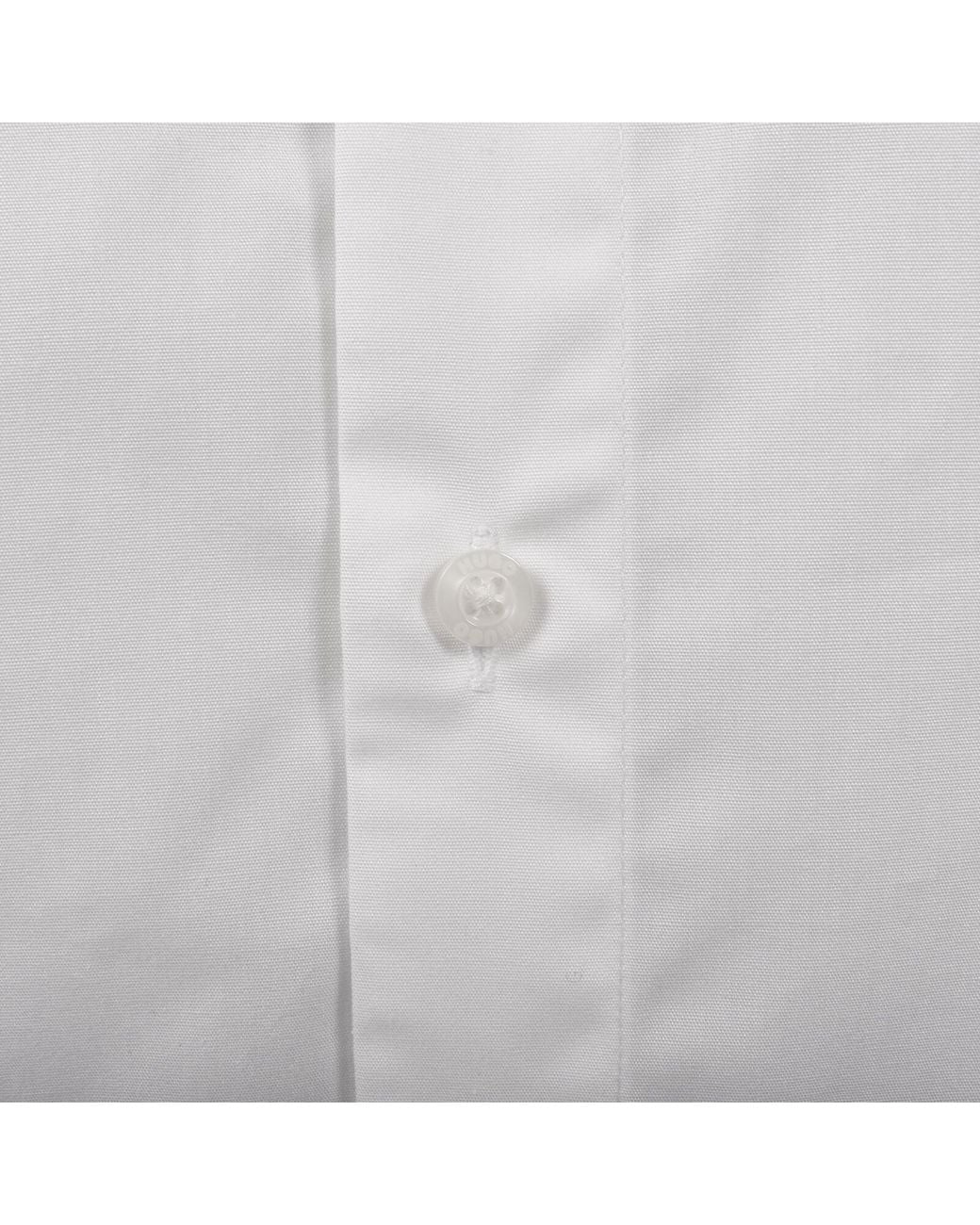 HUGO White Valerio Long Sleeve Shirt for men