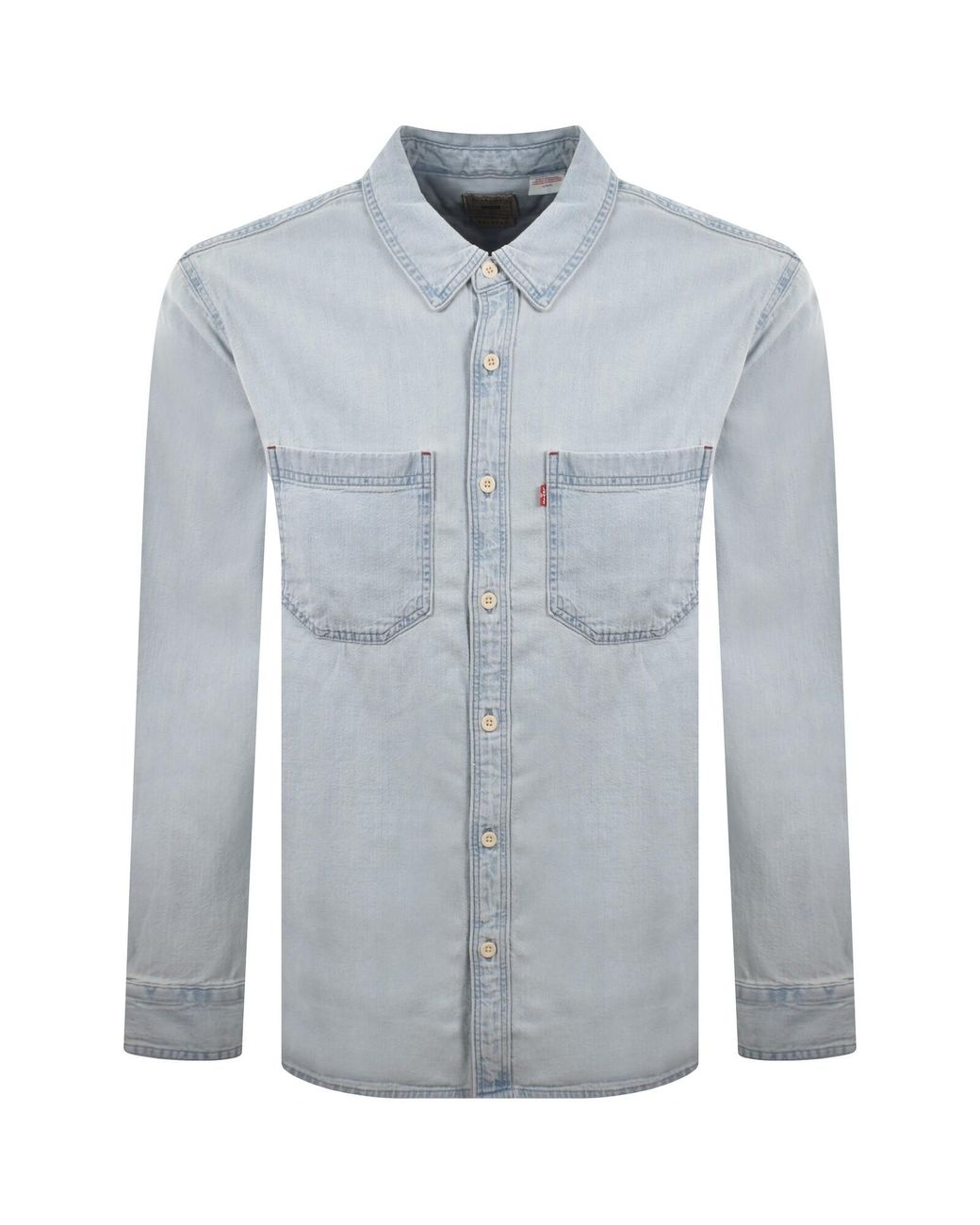 Levi's Blue Mariposa Worker Shirt Light Wash for men