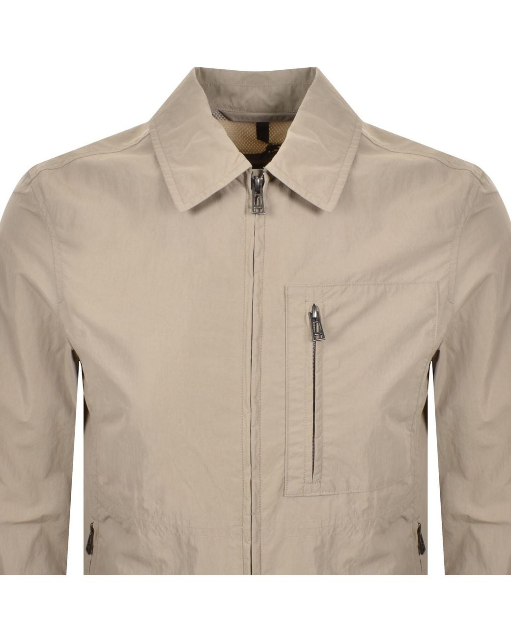 Belstaff Brown Grid Overshirt Dark Sand for men