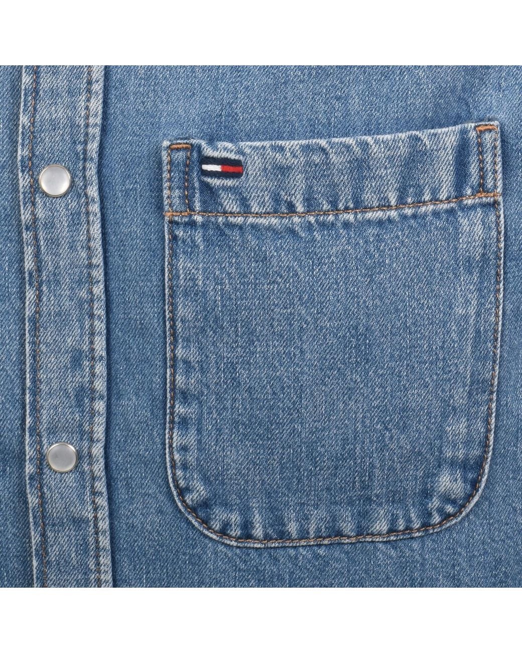 Tommy Hilfiger Blue Regular Fit Denim Shirt for men