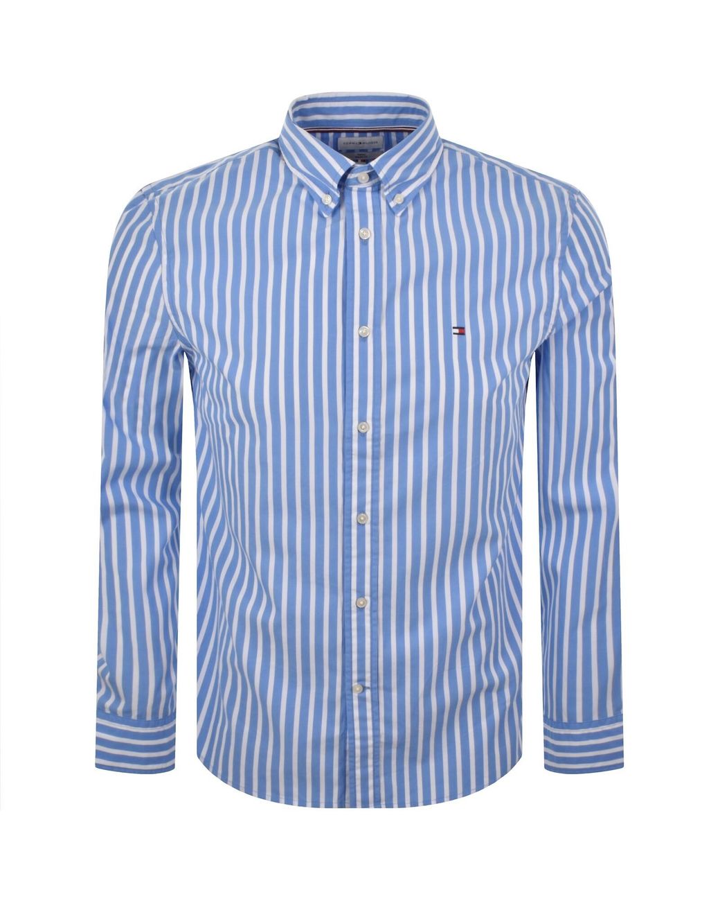 Tommy Hilfiger Blue Poplin Shirt for men