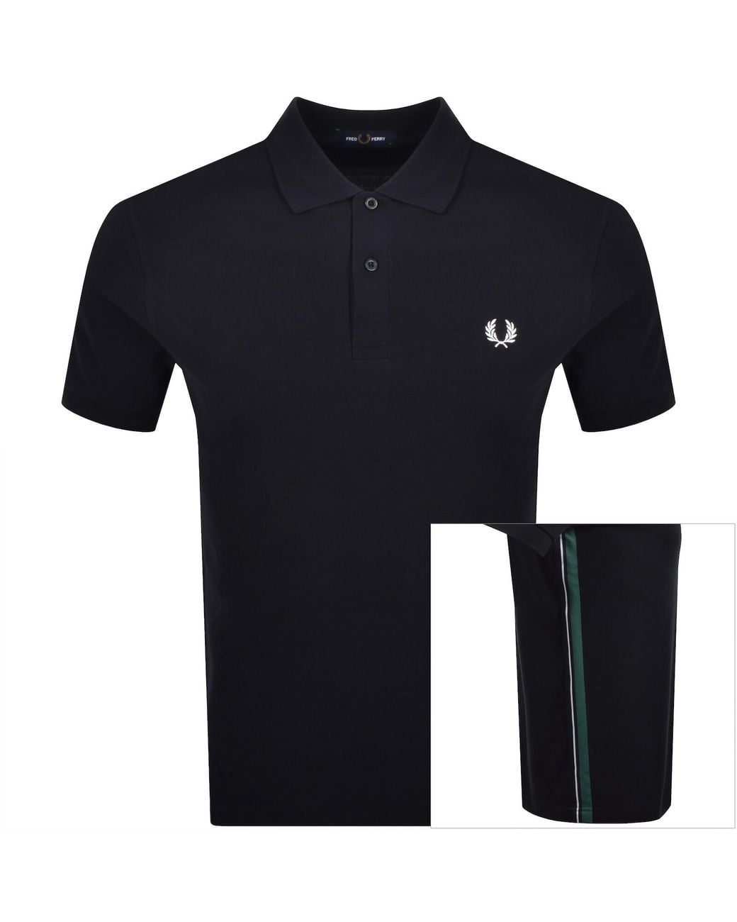 Fred Perry Blue Stripe Tape Polo T Shirt for men