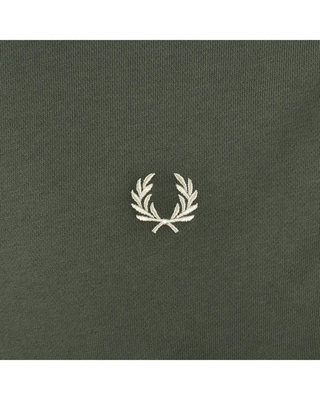 Fred Perry Green Crew Neck Sweatshirt for men
