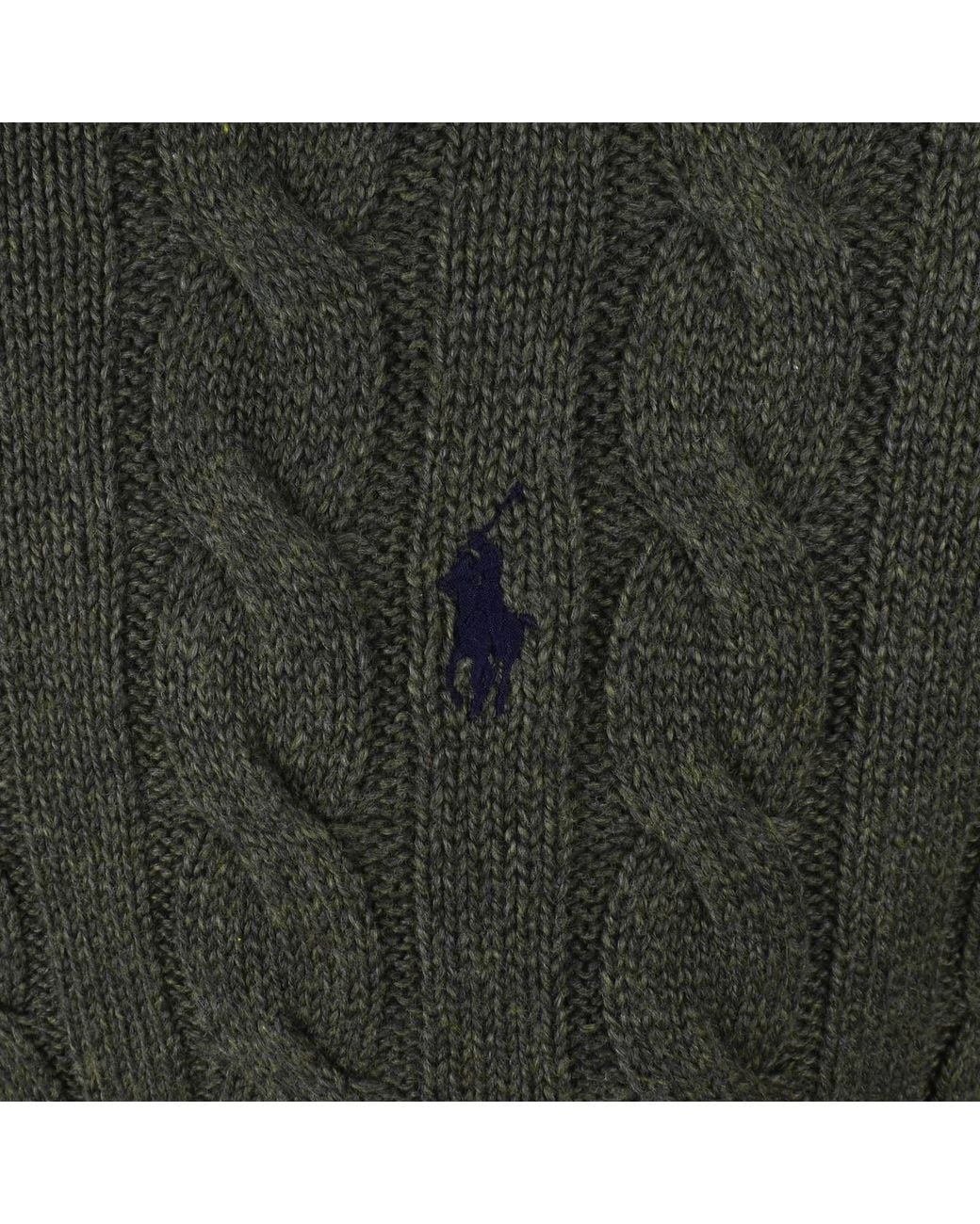 Ralph Lauren Green Driver Crew Neck Knit Jumper for men