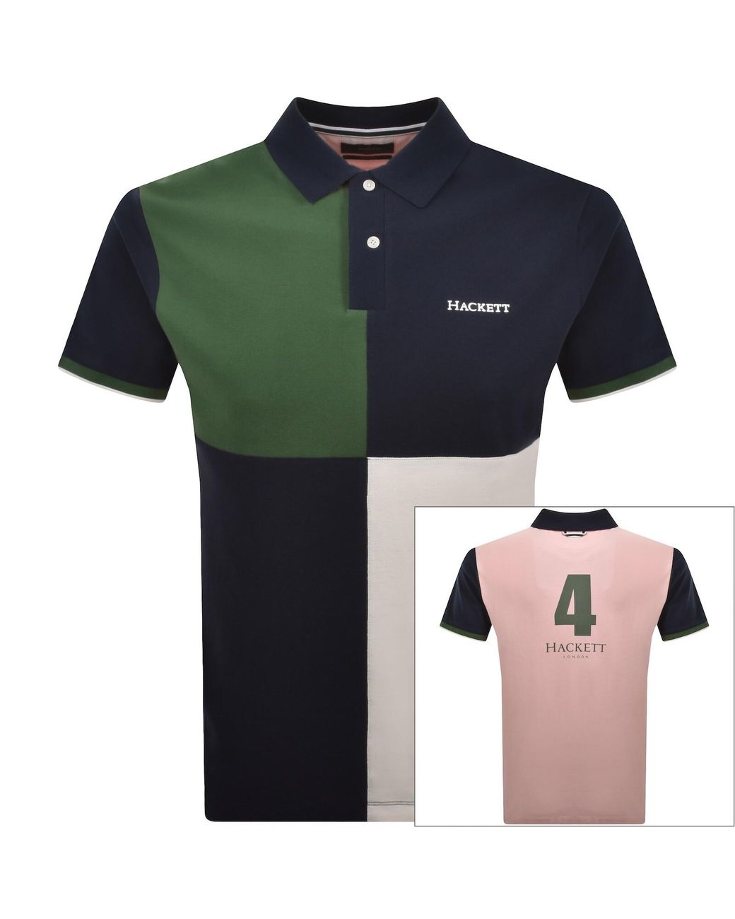 Hackett Green Heritage Number Polo T Shirt Old for men