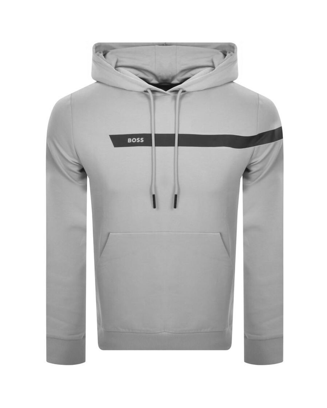 BOSS Boss Soody 1 Hoodie in Grey for Men Lyst UK