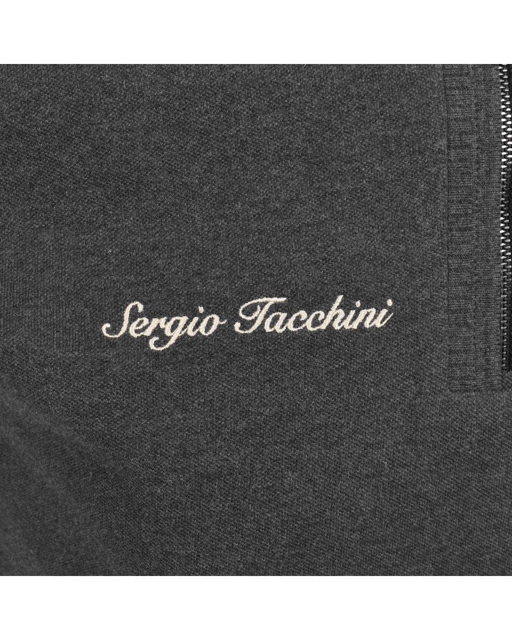 Sergio Tacchini Black Davide Polo T Shirt Charcoal for men