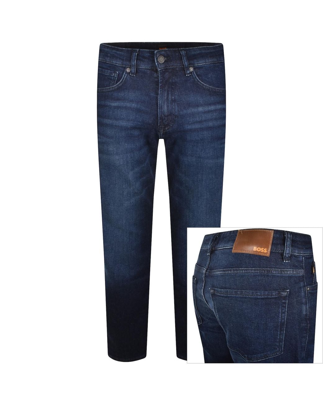 Boss Blue Boss Re Maine Regular Fit Dark Wash Jeans for men